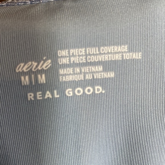 Aerie Shine Rib Scoop Full Coverage One Piece Swimsuit - Picture 3 of 3